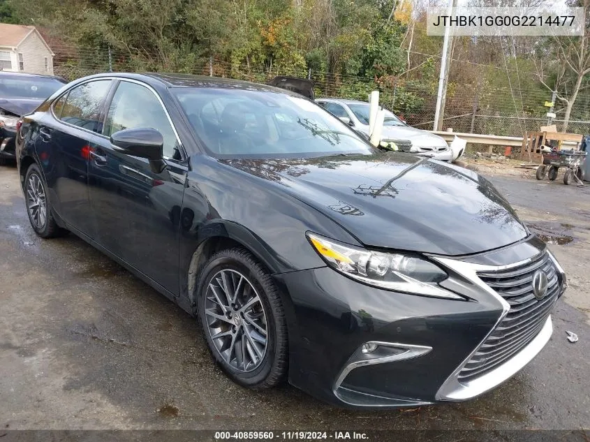 2016 Lexus Es 350 VIN: JTHBK1GG0G2214477 Lot: 40859560