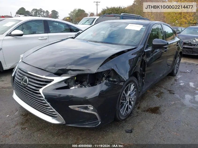 2016 Lexus Es 350 VIN: JTHBK1GG0G2214477 Lot: 40859560