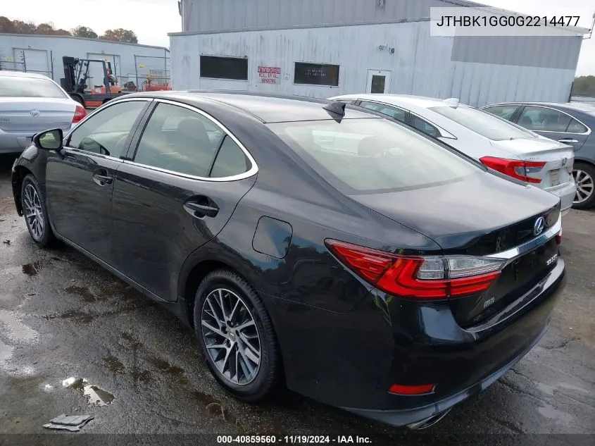 2016 Lexus Es 350 VIN: JTHBK1GG0G2214477 Lot: 40859560