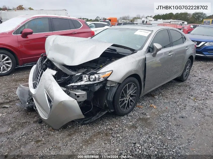 2016 Lexus Es 350 VIN: JTHBK1GG7G2228702 Lot: 40859888