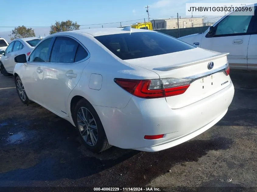 2016 Lexus Es 300H VIN: JTHBW1GG3G2120596 Lot: 40862229