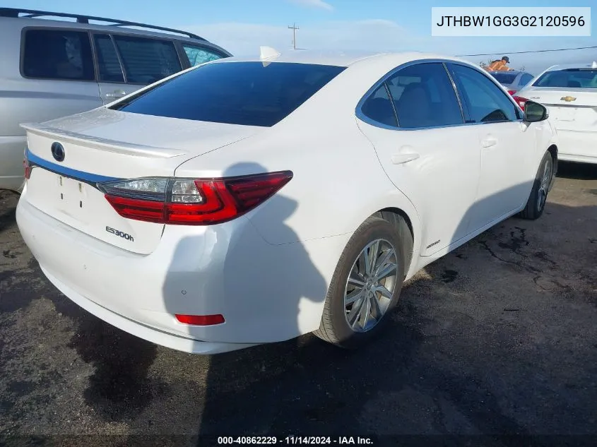 2016 Lexus Es 300H VIN: JTHBW1GG3G2120596 Lot: 40862229