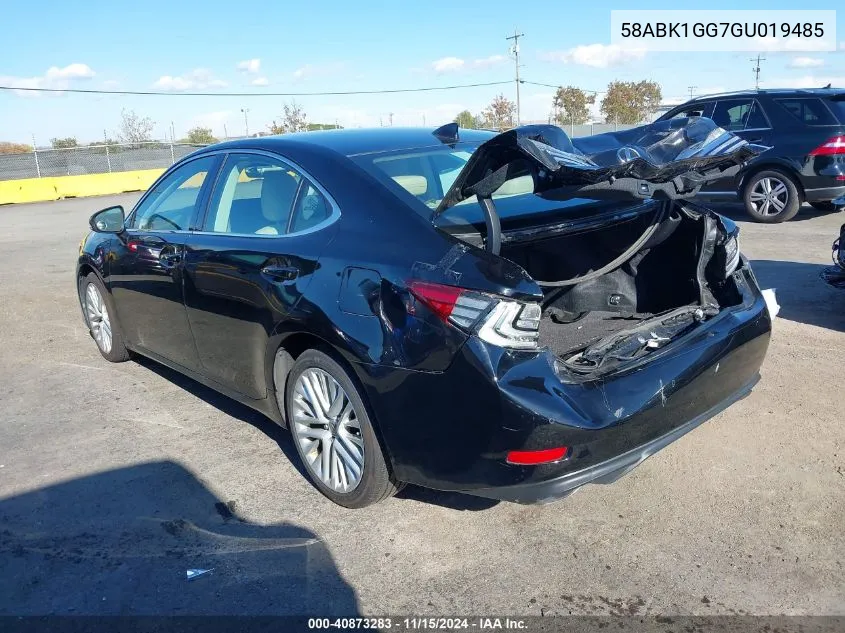 2016 Lexus Es 350 VIN: 58ABK1GG7GU019485 Lot: 40873283