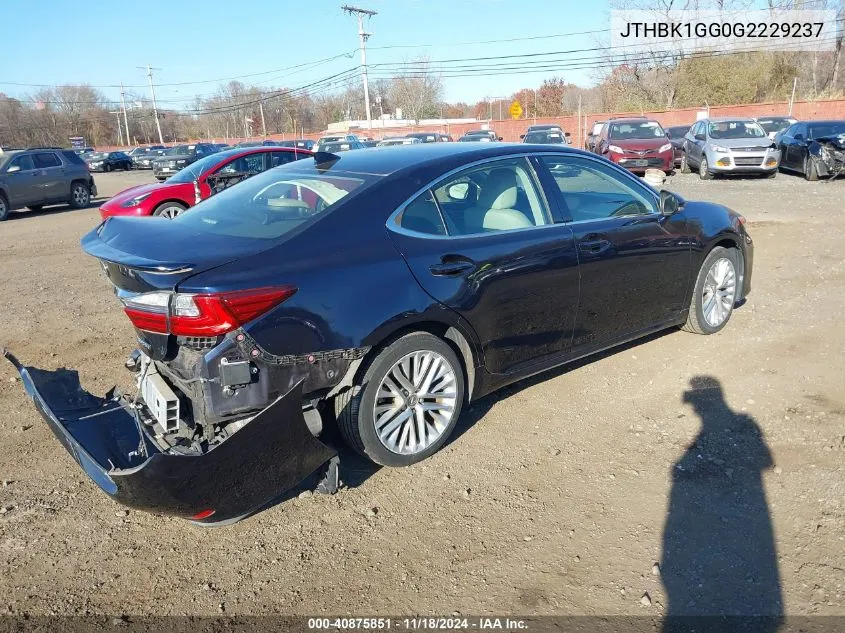 2016 Lexus Es 350 VIN: JTHBK1GG0G2229237 Lot: 40875851