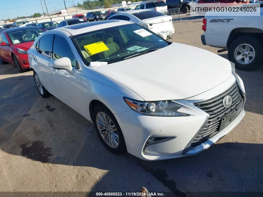 2016 Lexus Es 350 VIN: JTHBK1GG1G2245026 Lot: 40885523