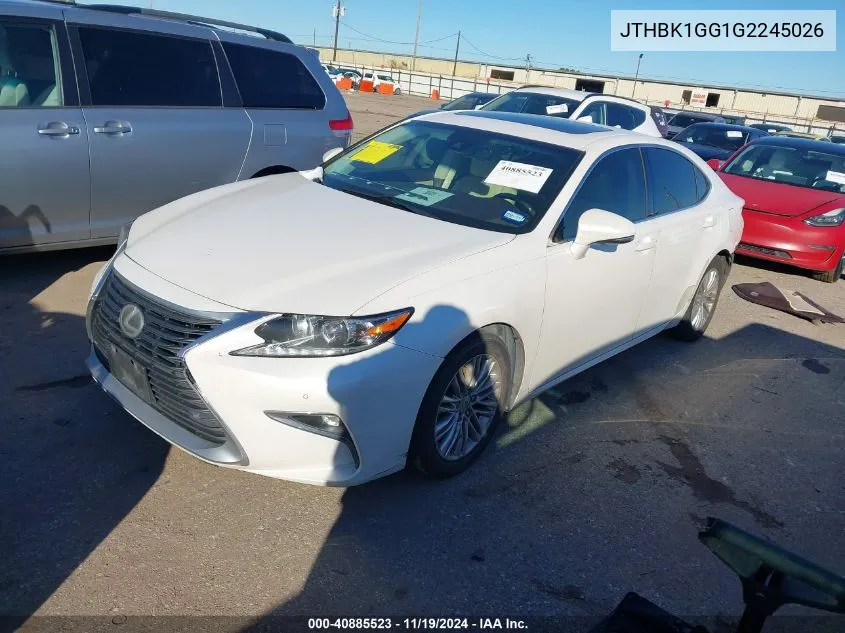 2016 Lexus Es 350 VIN: JTHBK1GG1G2245026 Lot: 40885523