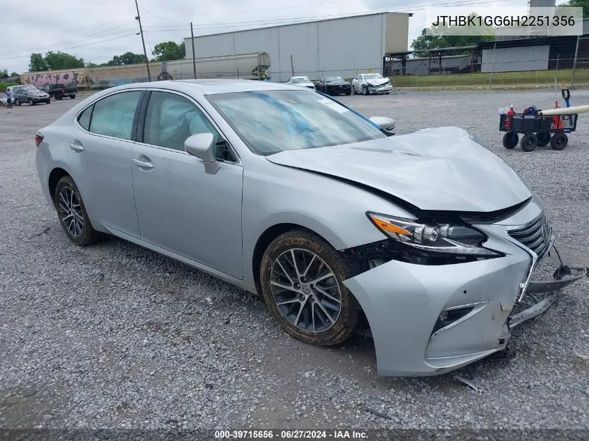 JTHBK1GG6H2251356 2017 Lexus Es 350