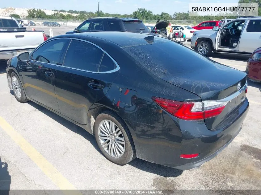 2017 Lexus Es 350 VIN: 58ABK1GG4HU047777 Lot: 39788740