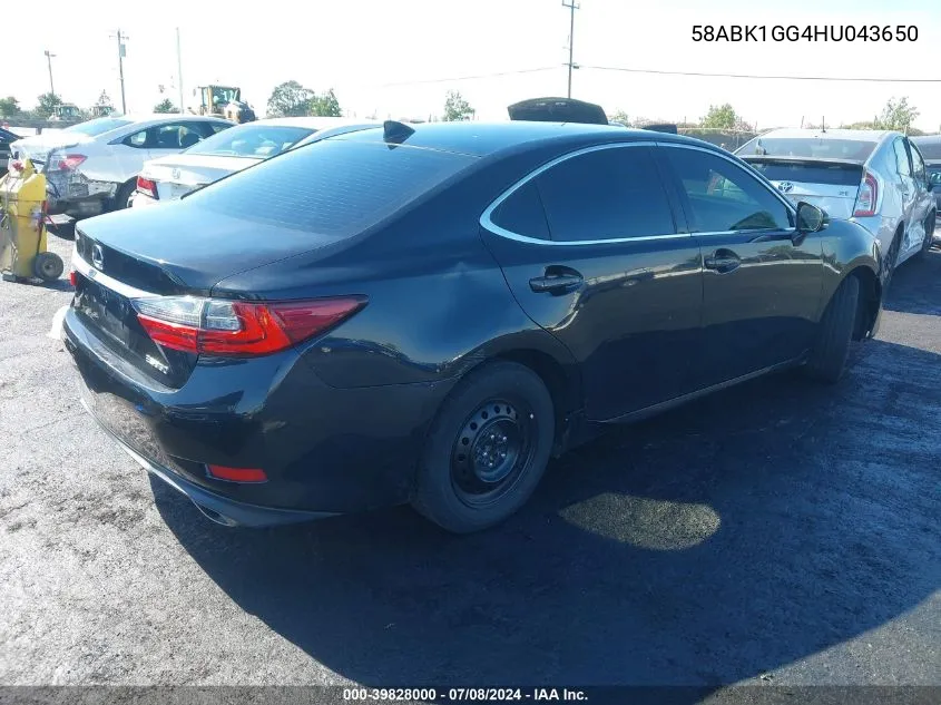 58ABK1GG4HU043650 2017 Lexus Es 350