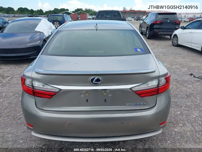 JTHBW1GG5H2140916 2017 Lexus Es 300H