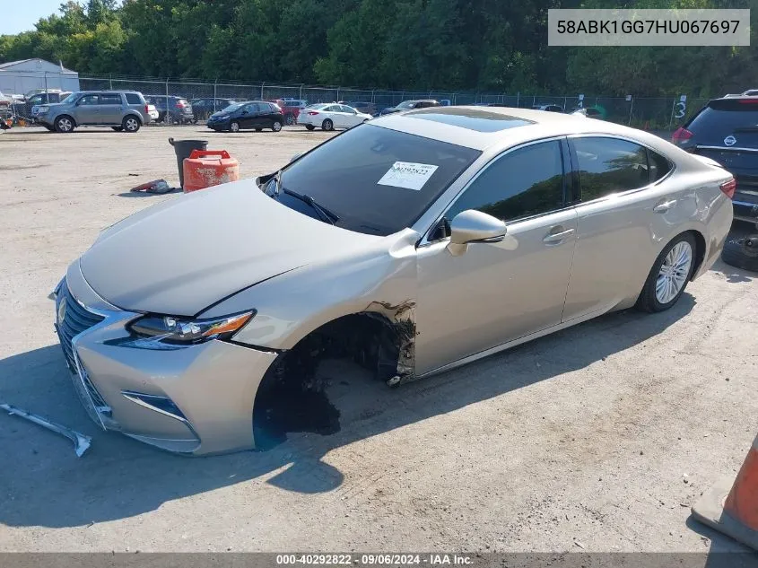 2017 Lexus Es 350 VIN: 58ABK1GG7HU067697 Lot: 40292822