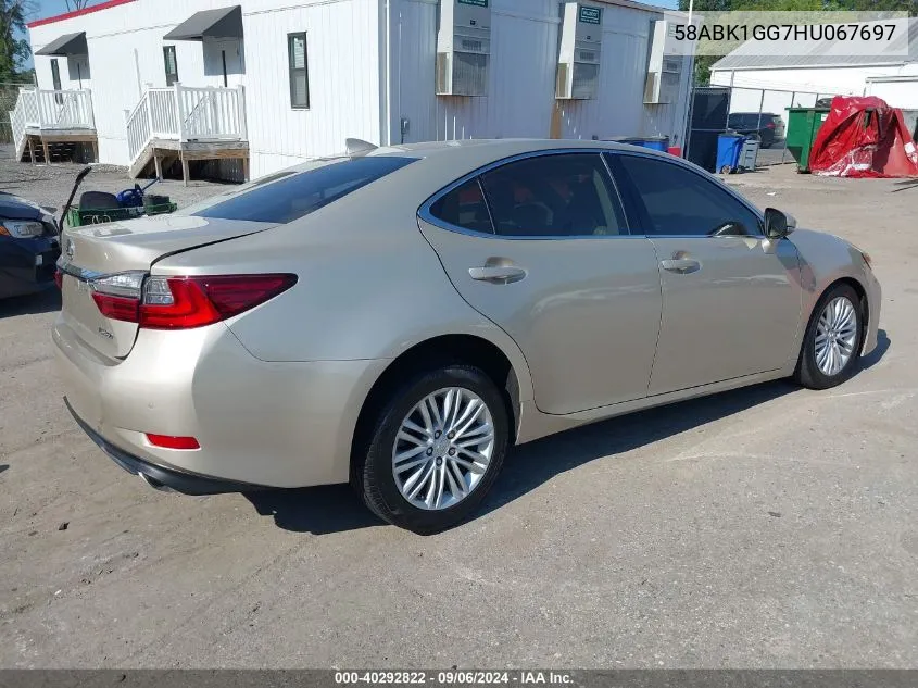 2017 Lexus Es 350 VIN: 58ABK1GG7HU067697 Lot: 40292822