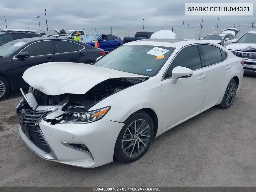 2017 Lexus Es 350 VIN: 58ABK1GG1HU044321 Lot: 40308782