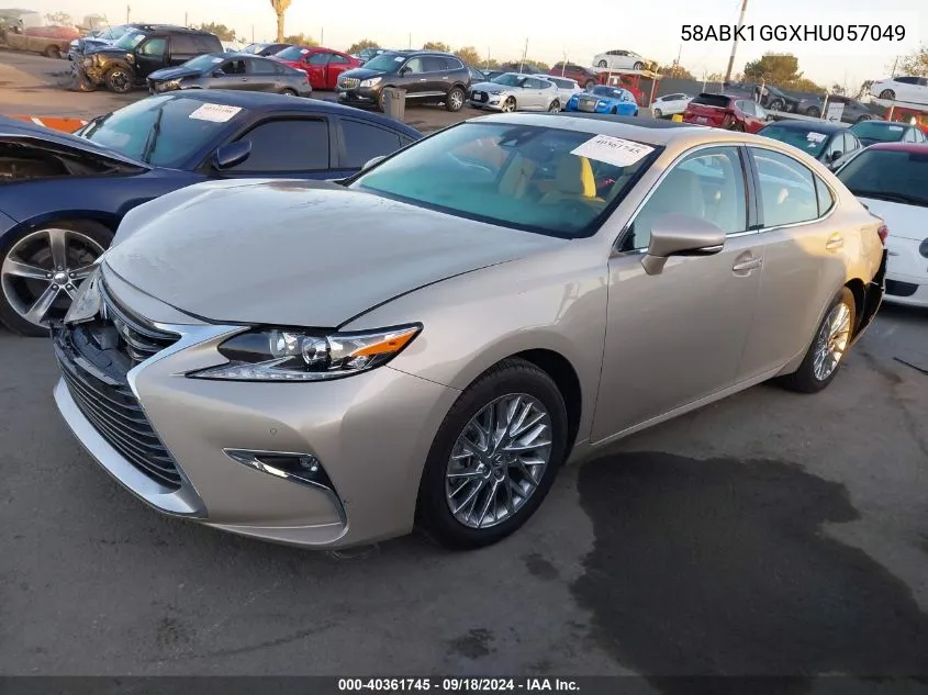 2017 Lexus Es 350 VIN: 58ABK1GGXHU057049 Lot: 40361745