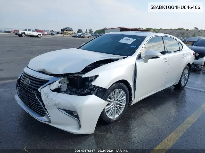 2017 Lexus Es 350 VIN: 58ABK1GG4HU046466 Lot: 40376947