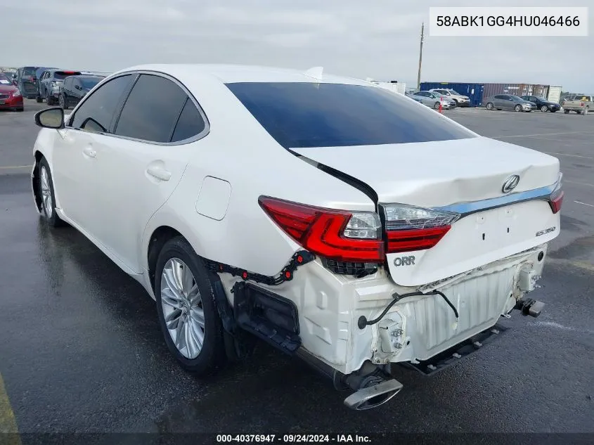 2017 Lexus Es 350 VIN: 58ABK1GG4HU046466 Lot: 40376947