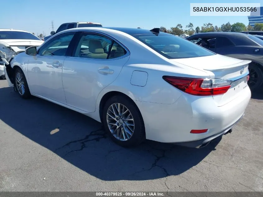 2017 Lexus Es 350 VIN: 58ABK1GGXHU053566 Lot: 40379525