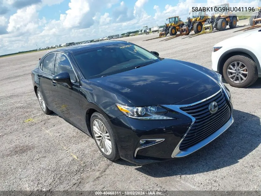 2017 Lexus Es 350 VIN: 58ABK1GG9HU041196 Lot: 40468311