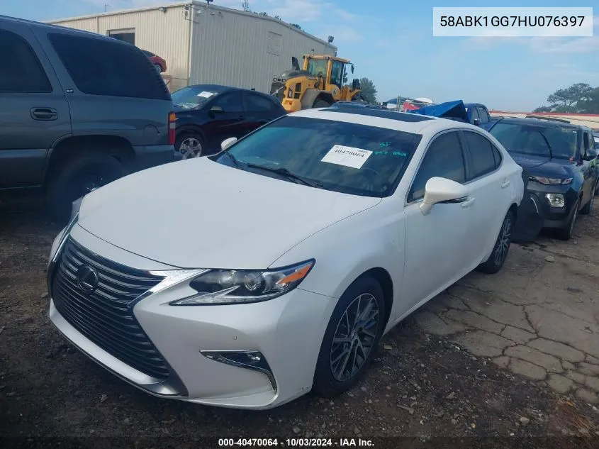 2017 Lexus Es 350 VIN: 58ABK1GG7HU076397 Lot: 40470064