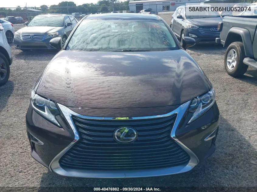 2017 Lexus Es 350 VIN: 58ABK1GG6HU052074 Lot: 40476982