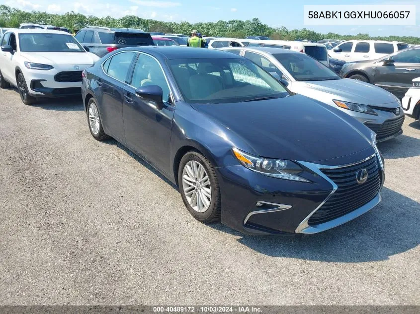 2017 Lexus Es 350 VIN: 58ABK1GGXHU066057 Lot: 40489172