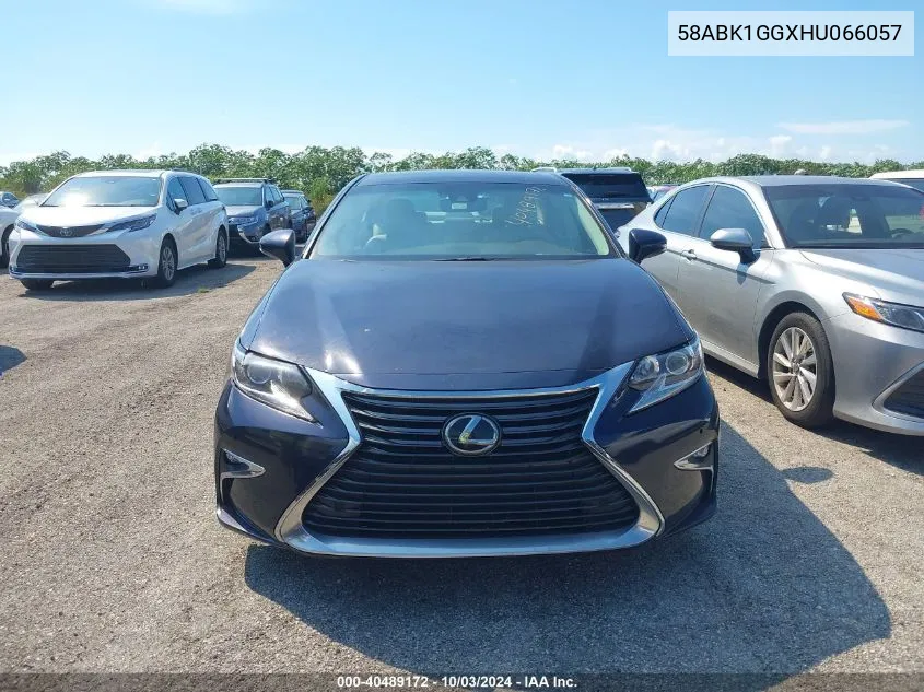 2017 Lexus Es 350 VIN: 58ABK1GGXHU066057 Lot: 40489172