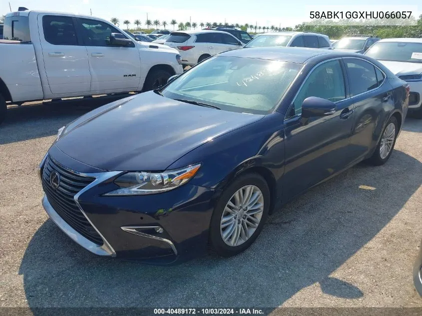 2017 Lexus Es 350 VIN: 58ABK1GGXHU066057 Lot: 40489172