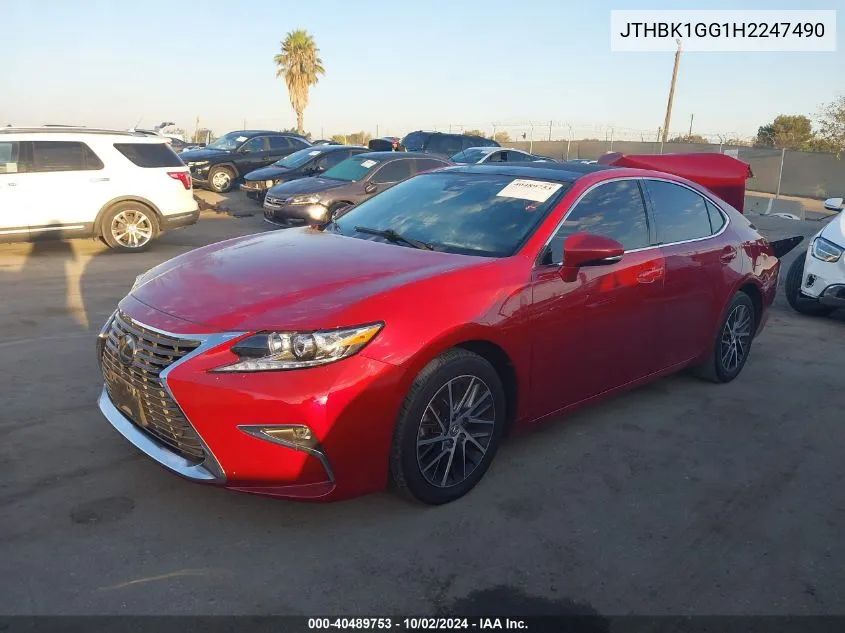 JTHBK1GG1H2247490 2017 Lexus Es 350