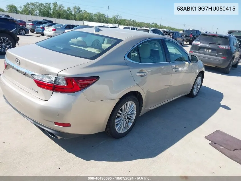 2017 Lexus Es 350 350 VIN: 58ABK1GG7HU050415 Lot: 40490595