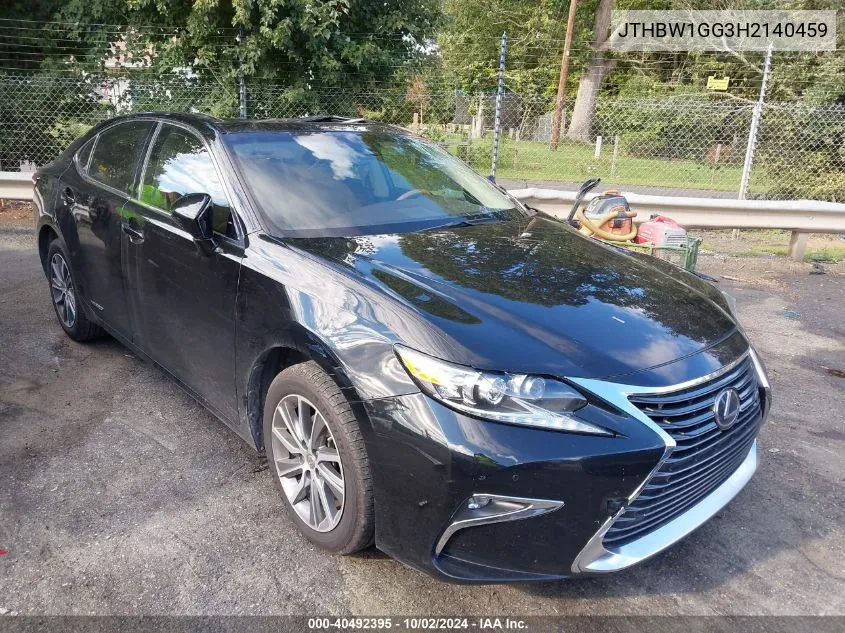 2017 Lexus Es 300H VIN: JTHBW1GG3H2140459 Lot: 40492395