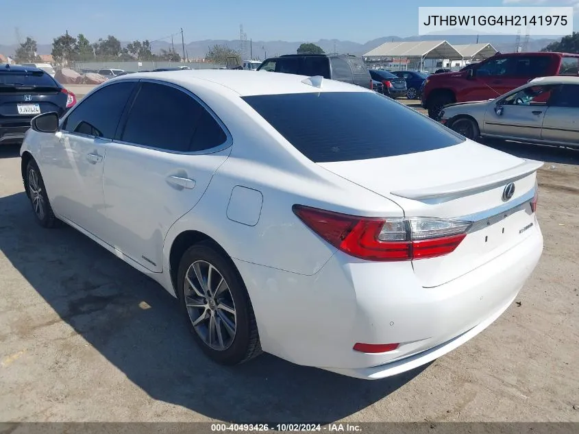 2017 Lexus Es 300H VIN: JTHBW1GG4H2141975 Lot: 40493426