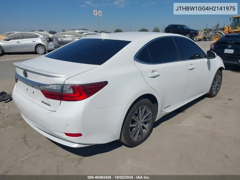 2017 Lexus Es 300H VIN: JTHBW1GG4H2141975 Lot: 40493426