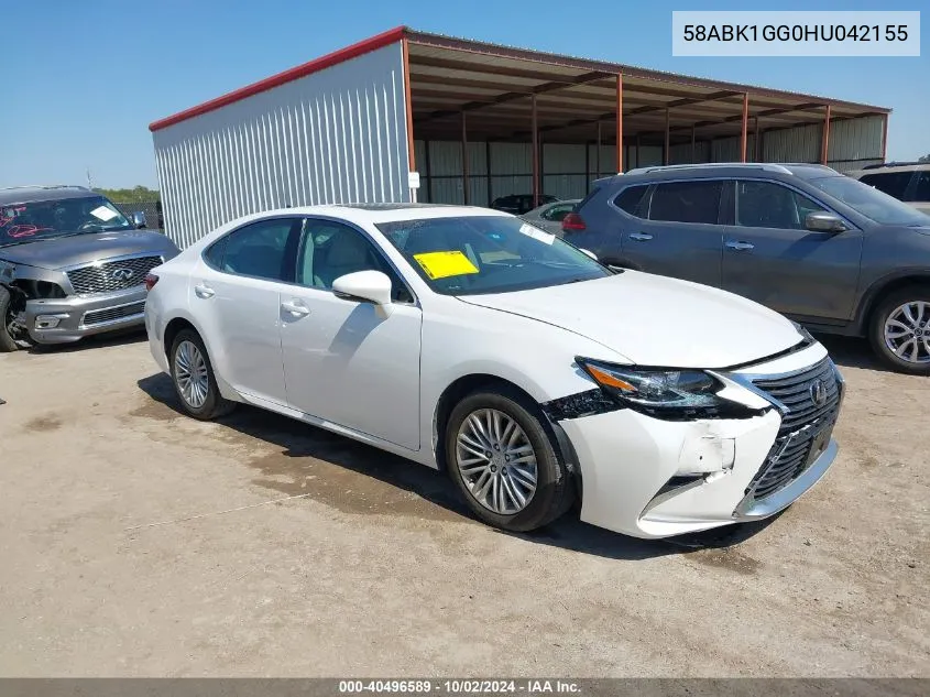 58ABK1GG0HU042155 2017 Lexus Es 350