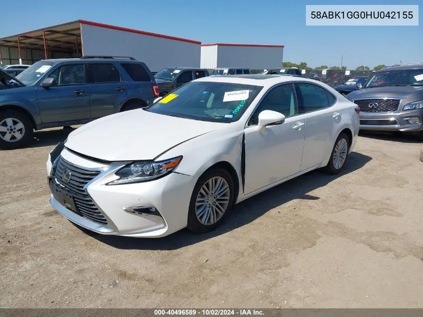 58ABK1GG0HU042155 2017 Lexus Es 350