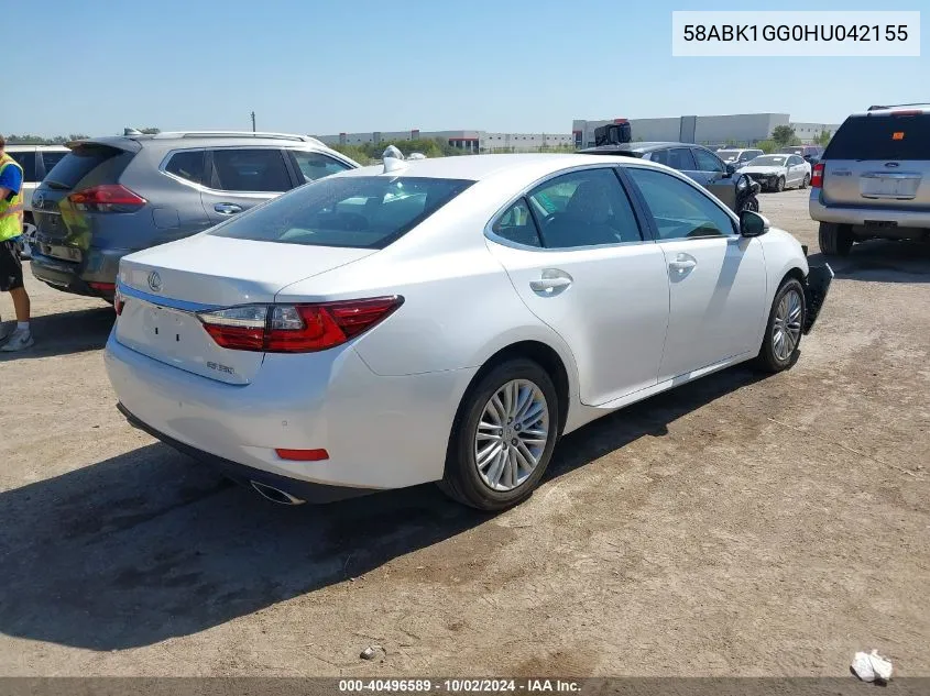 58ABK1GG0HU042155 2017 Lexus Es 350