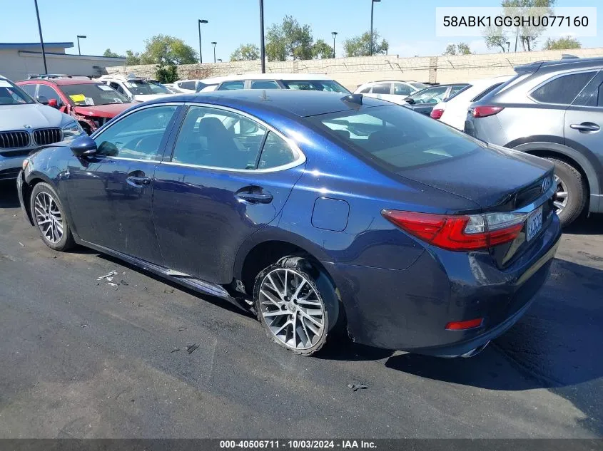 2017 Lexus Es 350 VIN: 58ABK1GG3HU077160 Lot: 40506711