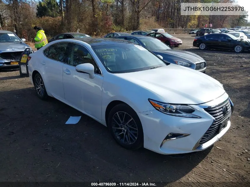 2017 Lexus Es 350 VIN: JTHBK1GG6H2253978 Lot: 40796809