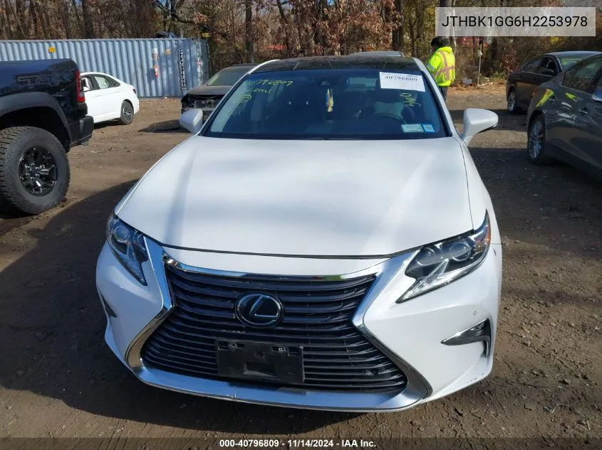 2017 Lexus Es 350 VIN: JTHBK1GG6H2253978 Lot: 40796809