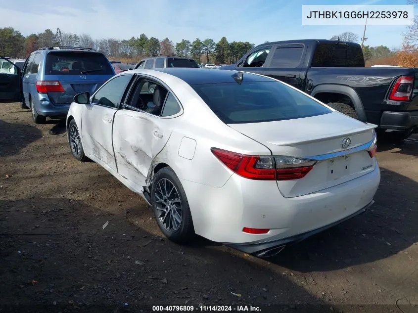 2017 Lexus Es 350 VIN: JTHBK1GG6H2253978 Lot: 40796809