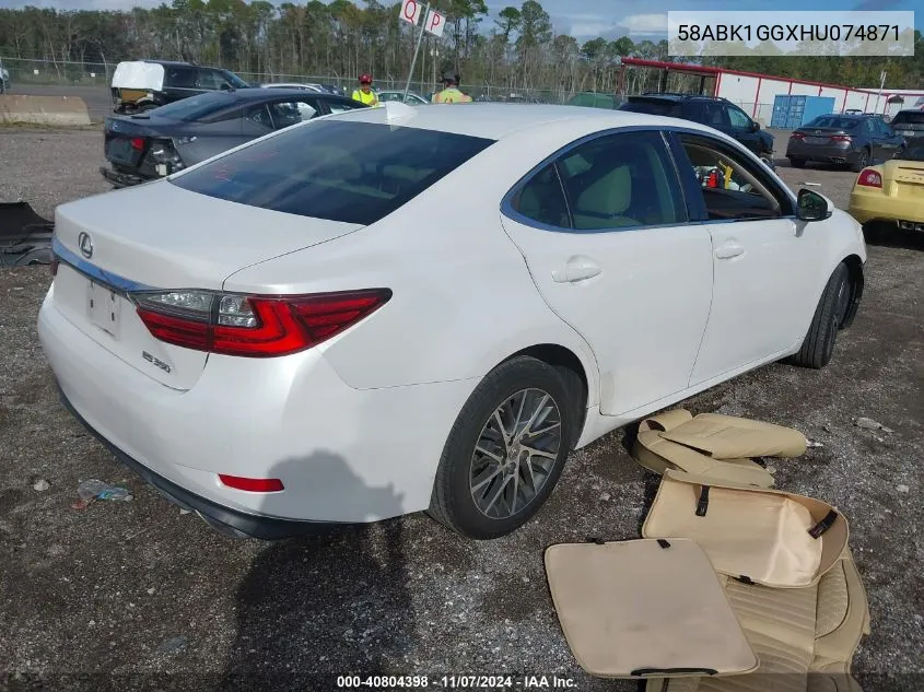 2017 Lexus Es 350 VIN: 58ABK1GGXHU074871 Lot: 40804398