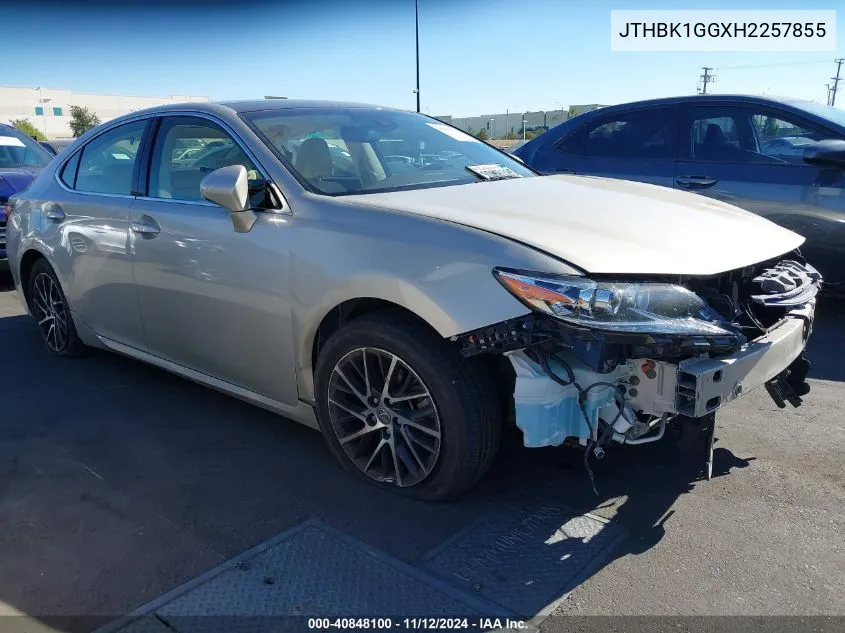 2017 Lexus Es 350 VIN: JTHBK1GGXH2257855 Lot: 40848100