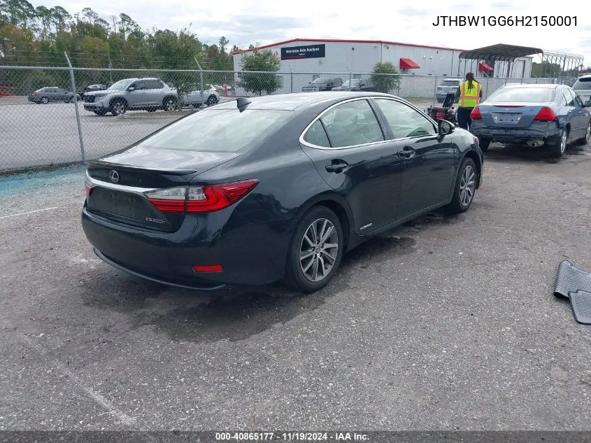 2017 Lexus Es 300H VIN: JTHBW1GG6H2150001 Lot: 40865177