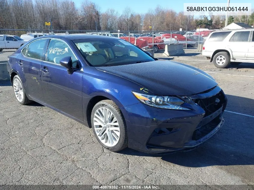 2017 Lexus Es 350 VIN: 58ABK1GG3HU061444 Lot: 40879352