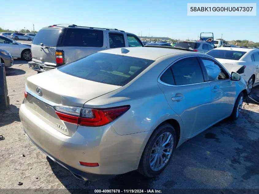 2017 Lexus Es 350 VIN: 58ABK1GG0HU047307 Lot: 40907678