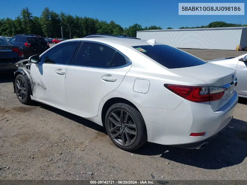 2018 Lexus Es 350 VIN: 58ABK1GG8JU098186 Lot: 39743721