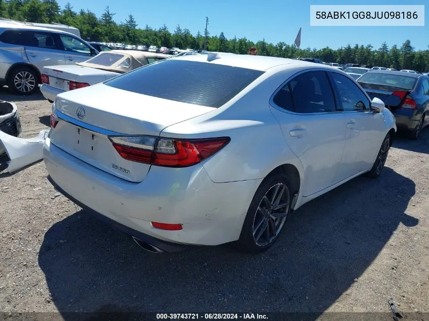 2018 Lexus Es 350 VIN: 58ABK1GG8JU098186 Lot: 39743721