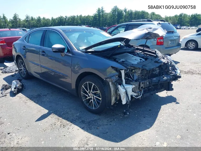 2018 Lexus Es 350 VIN: 58ABK1GG9JU090758 Lot: 39872709