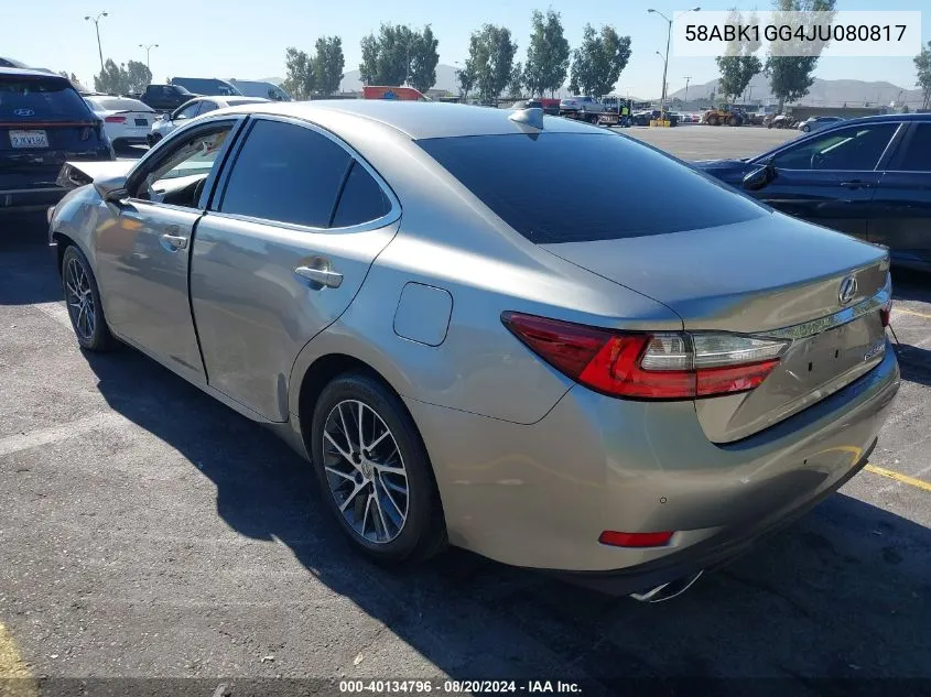 2018 Lexus Es 350 VIN: 58ABK1GG4JU080817 Lot: 40134796