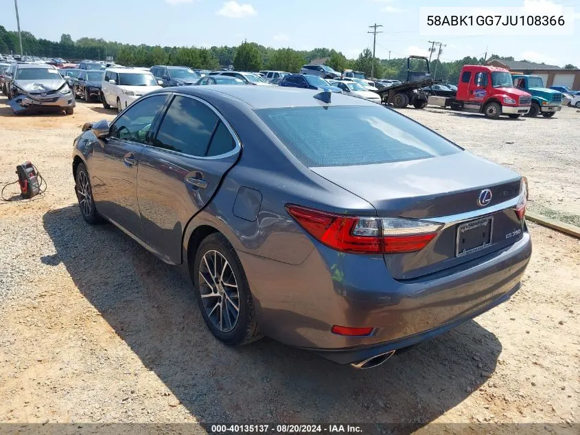 58ABK1GG7JU108366 2018 Lexus Es 350