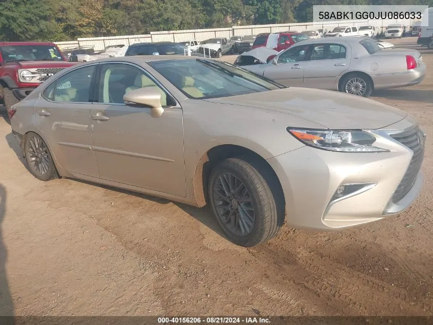 58ABK1GG0JU086033 2018 Lexus Es 350